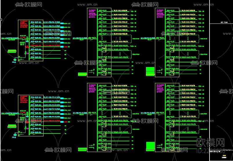 工厂宿舍成套电气设计cad施工图下载（渲染图3）