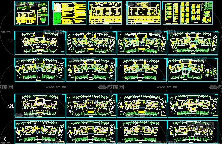 北方办公楼低压主结线系统设计cad施工图下载（渲染图2）