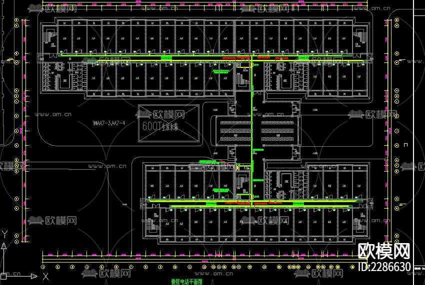 工厂宿舍成套电气设计cad施工图下载（渲染图7）
