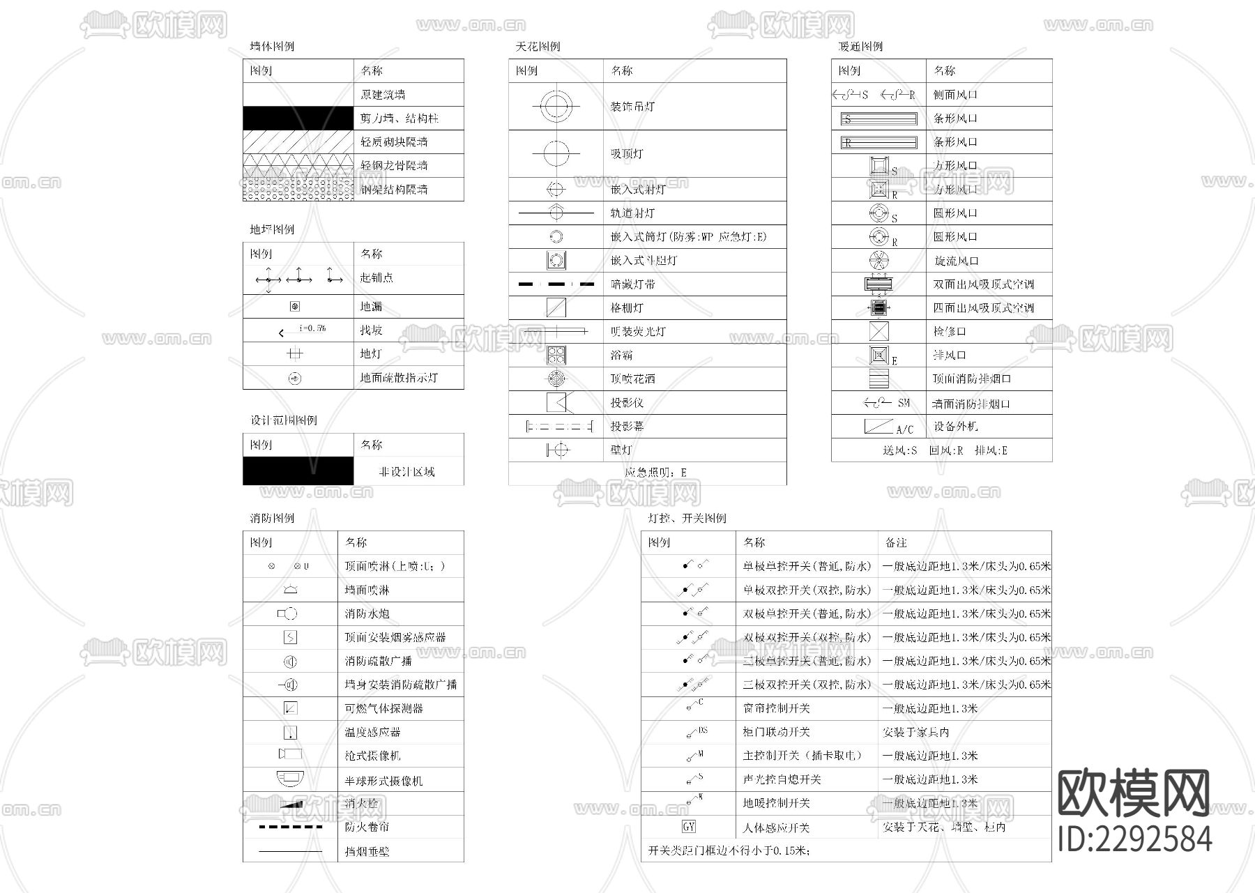 施工图图例规范cad施工图下载（渲染图7）