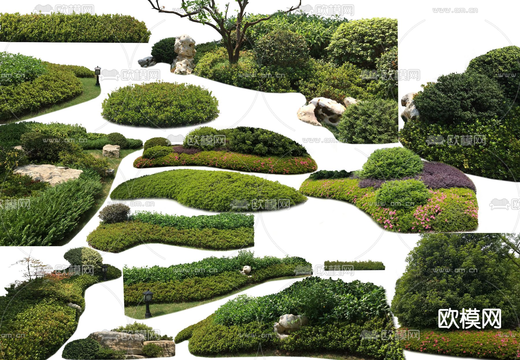 现代绿植灌木丛psd下载