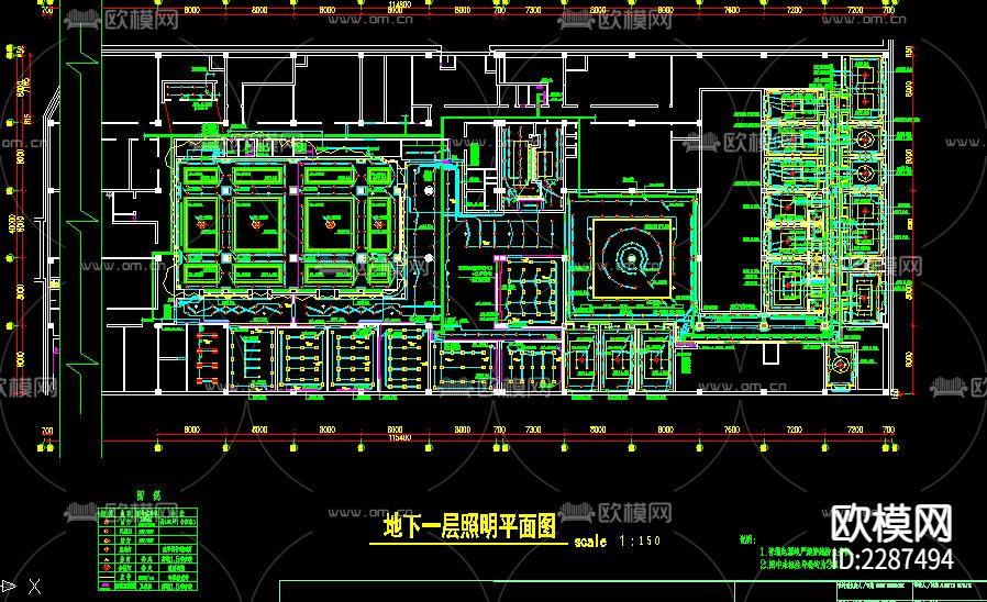 五星级酒店电气CAD施工图下载（渲染图4）