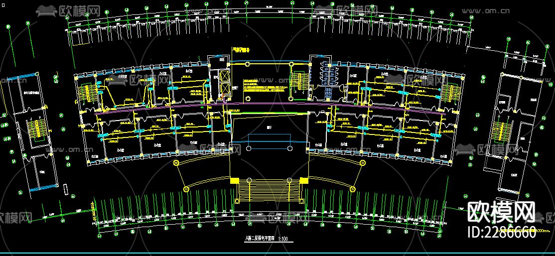 北方办公楼低压主结线系统设计cad施工图下载（渲染图6）