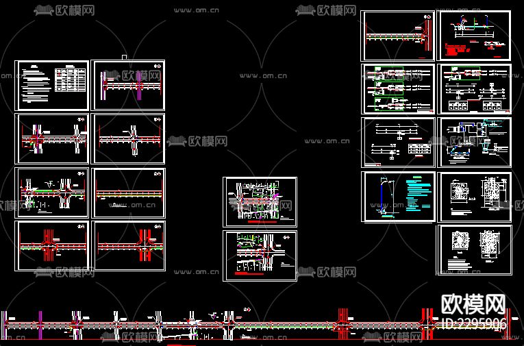 全套路灯CAD施工图下载（渲染图1）