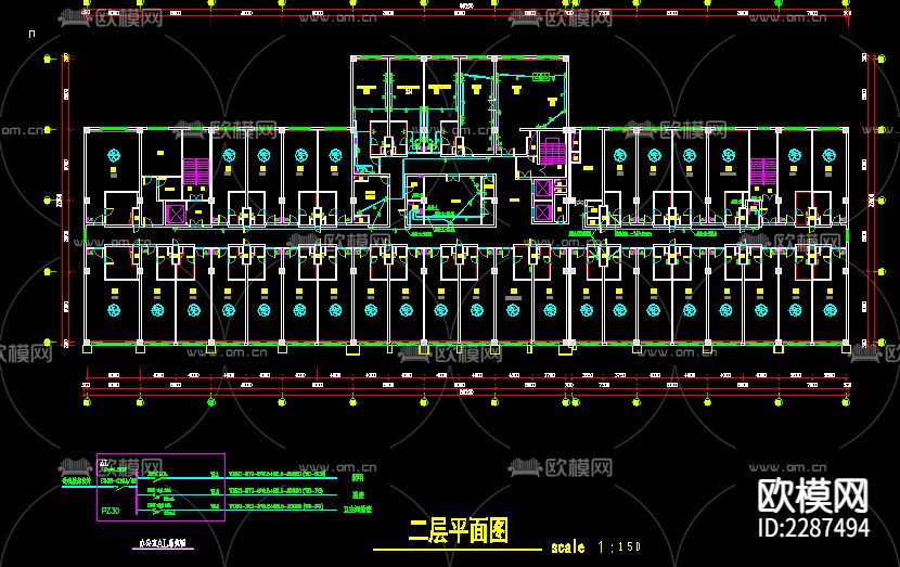 五星级酒店电气CAD施工图下载（渲染图6）