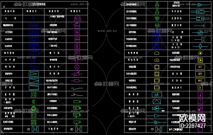安防系统通用图形CAD施工图下载（渲染图4）