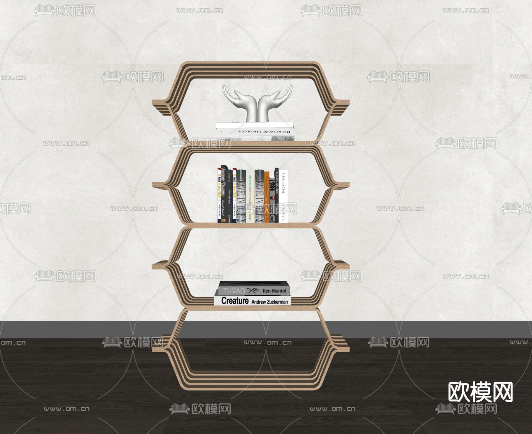 现代水柜 书架su模型下载（渲染图3）
