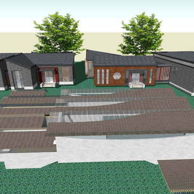  现代博物馆 展览馆 美术馆su模型 