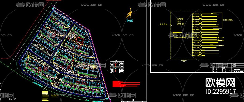 小區(qū)總平面電氣CAD施工圖下載