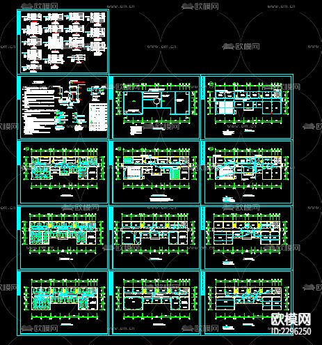 中学教学楼电气CAD施工图下载（渲染图1）