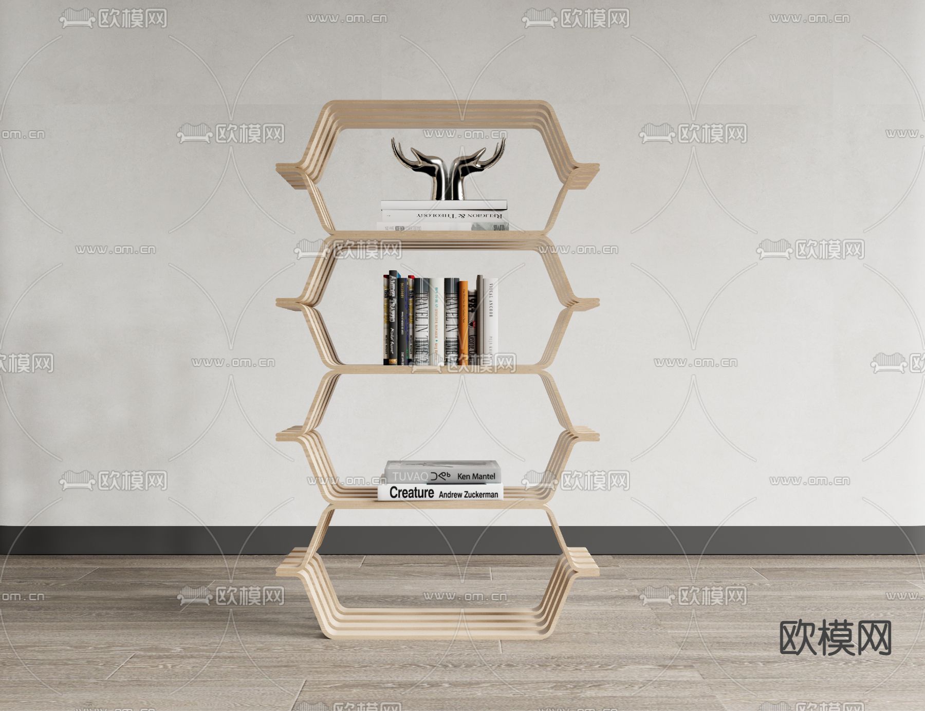 现代水柜 书架su模型下载（渲染图1）