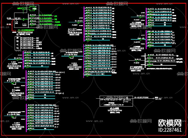 宾馆电气CAD施工图下载（渲染图7）