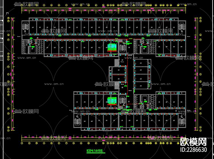 工厂宿舍成套电气设计cad施工图下载（渲染图6）