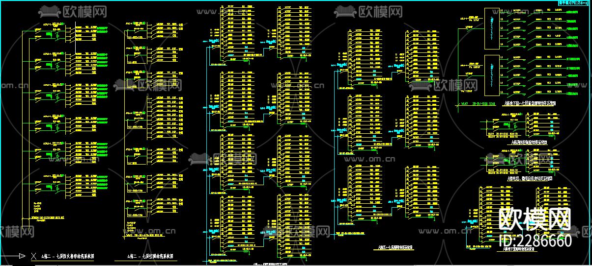 北方办公楼低压主结线系统设计cad施工图下载（渲染图4）