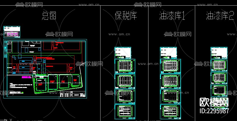 仓库电气CAD施工图下载（渲染图1）