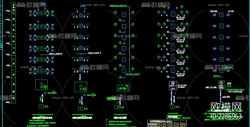 底层住宅给电气cad施工图下载（渲染图3）