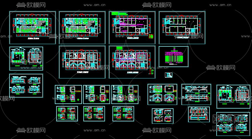 KTV包房装修CAD施工图下载（渲染图1）