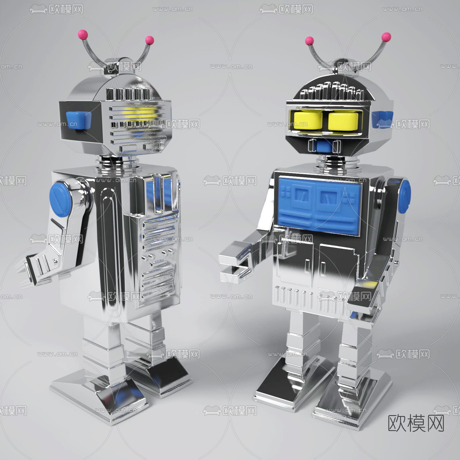 工业风机器人玩具3d模型下载