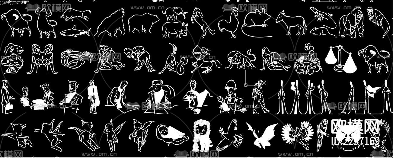 人物CAD图库下载（渲染图6）