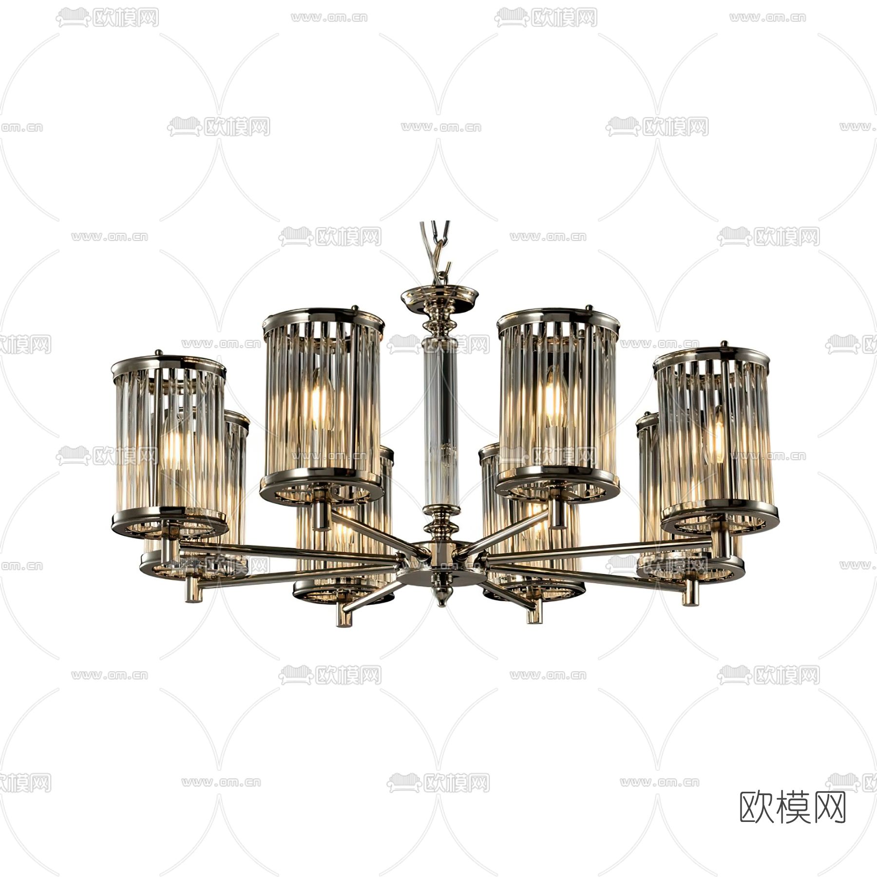 现代多头吊灯3d模型下载