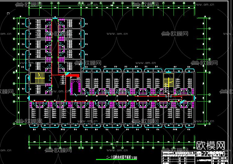 宿舍楼电气cad施工图下载（渲染图8）