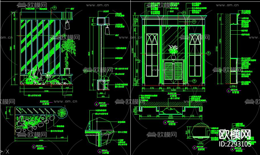 室内玄关装修CAD图库下载（渲染图6）