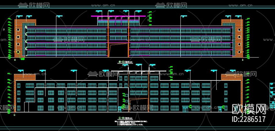 廠房建筑cad施工圖下載(渲染圖3)