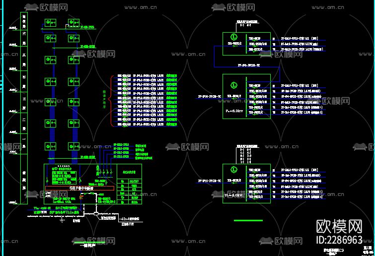 底层住宅给电气cad施工图下载（渲染图4）
