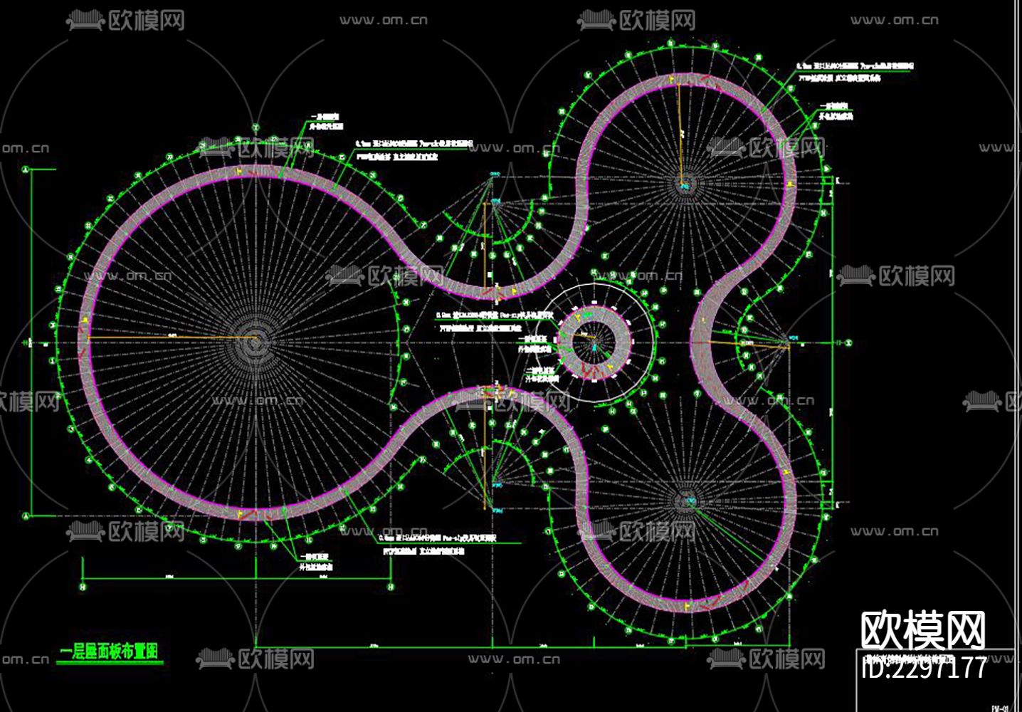 体育馆CAD施工图下载（渲染图2）