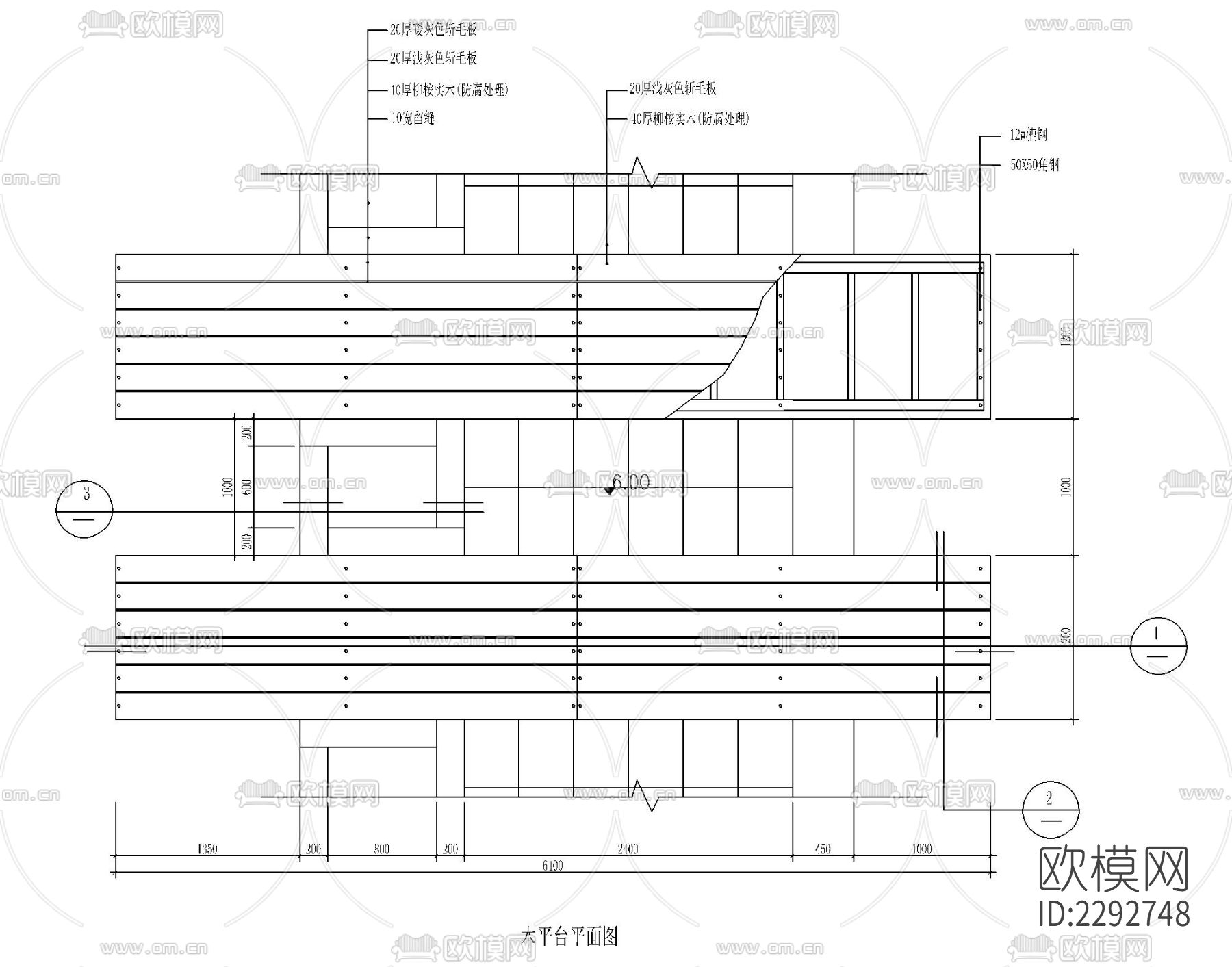园林水景喷泉水池跌水瀑布园桥节点大样下载（渲染图6）
