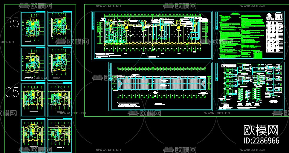 多层住宅电气cad施工图下载（渲染图3）