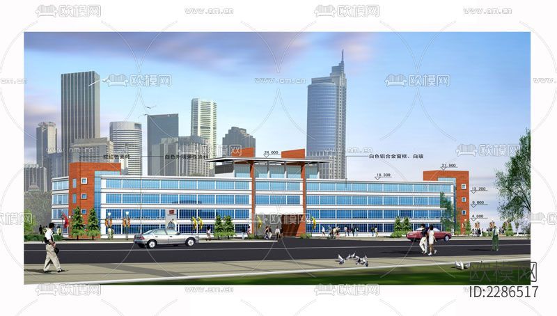 廠房建筑cad施工圖下載(渲染圖6)