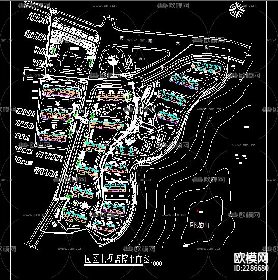 小区电气设计CAD施工图下载（渲染图3）