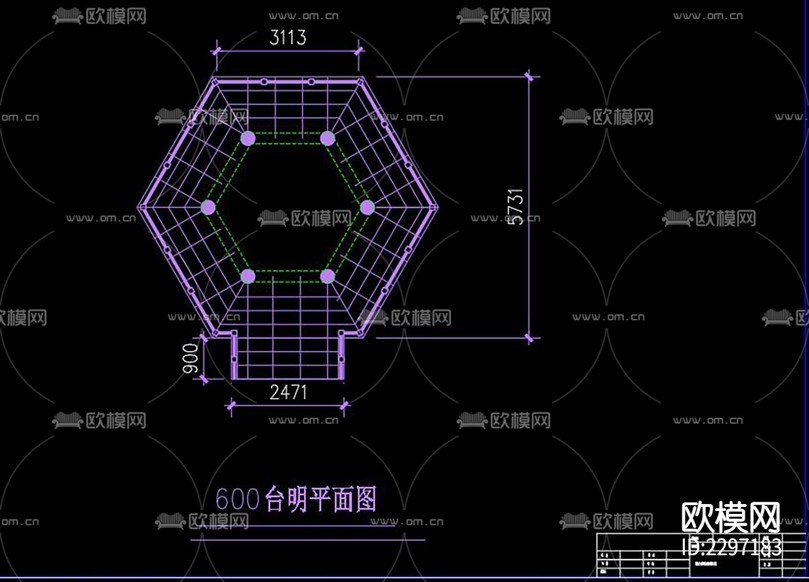 鐘鼓樓CAD圖紙下載(渲染圖1)