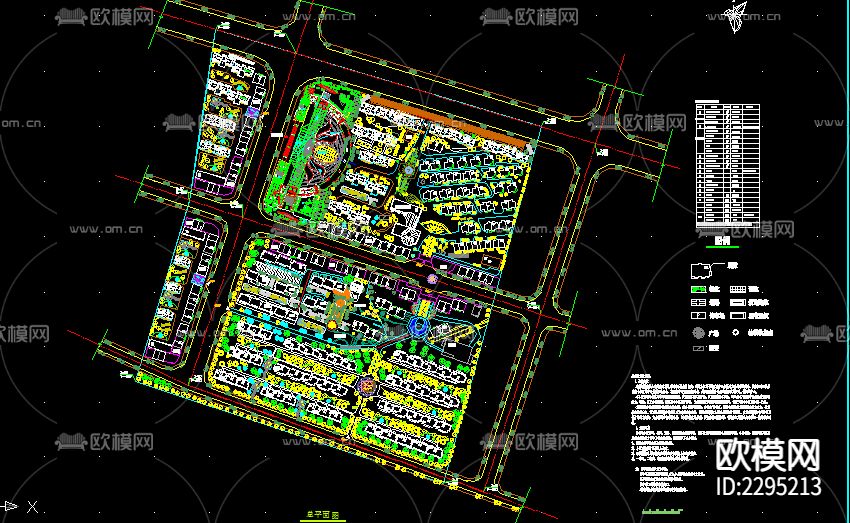 小区规划布置CAD施工图下载