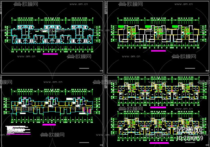 25层住宅的全套cad施工图下载（渲染图2）