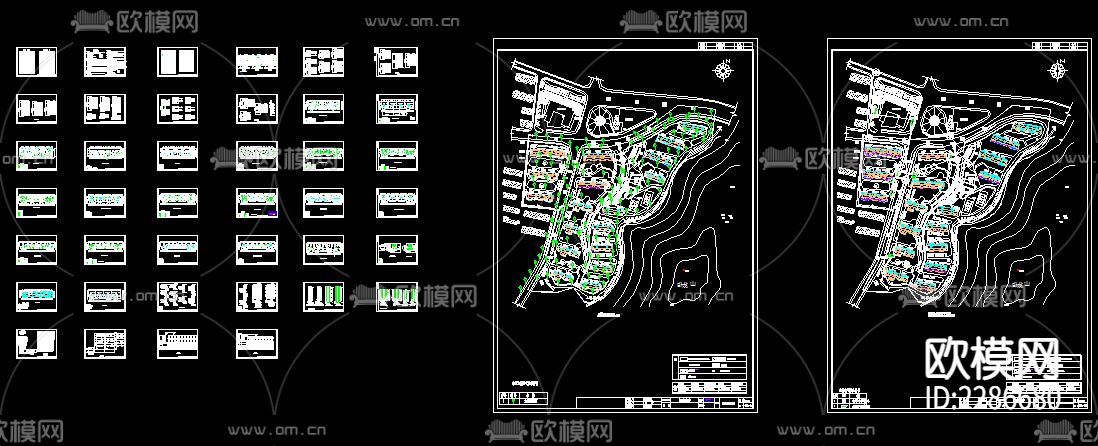 小区电气设计CAD施工图下载（渲染图1）