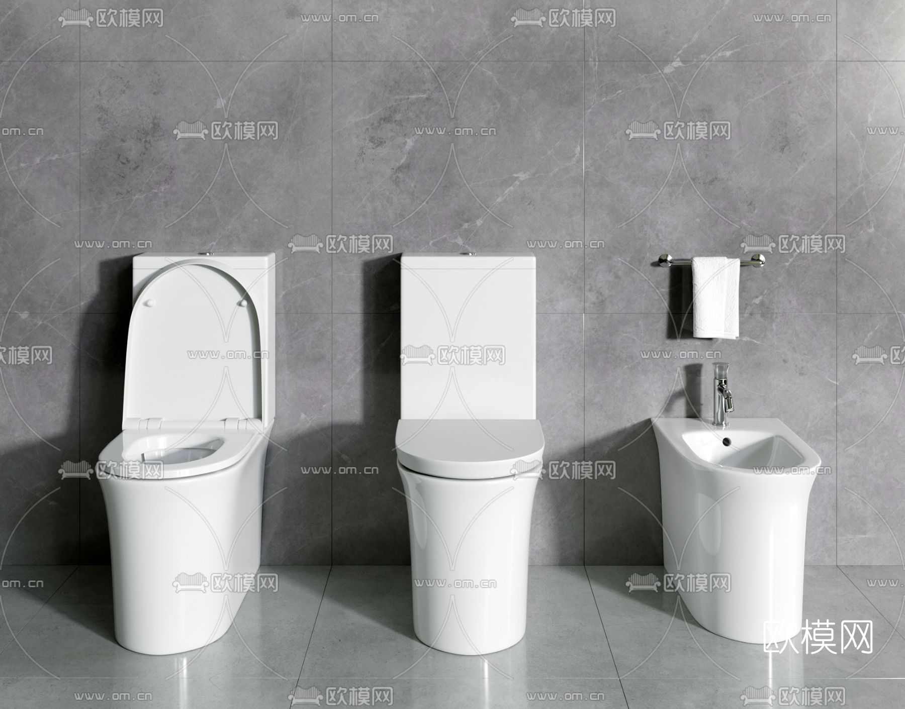 马桶 坐便器3d模型下载