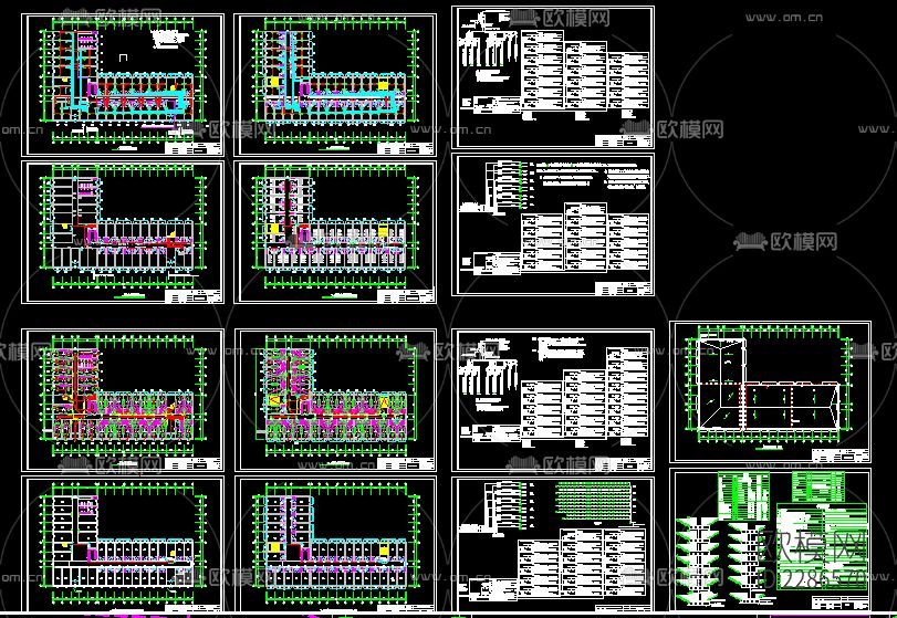 宿舍楼电气cad施工图下载（渲染图1）