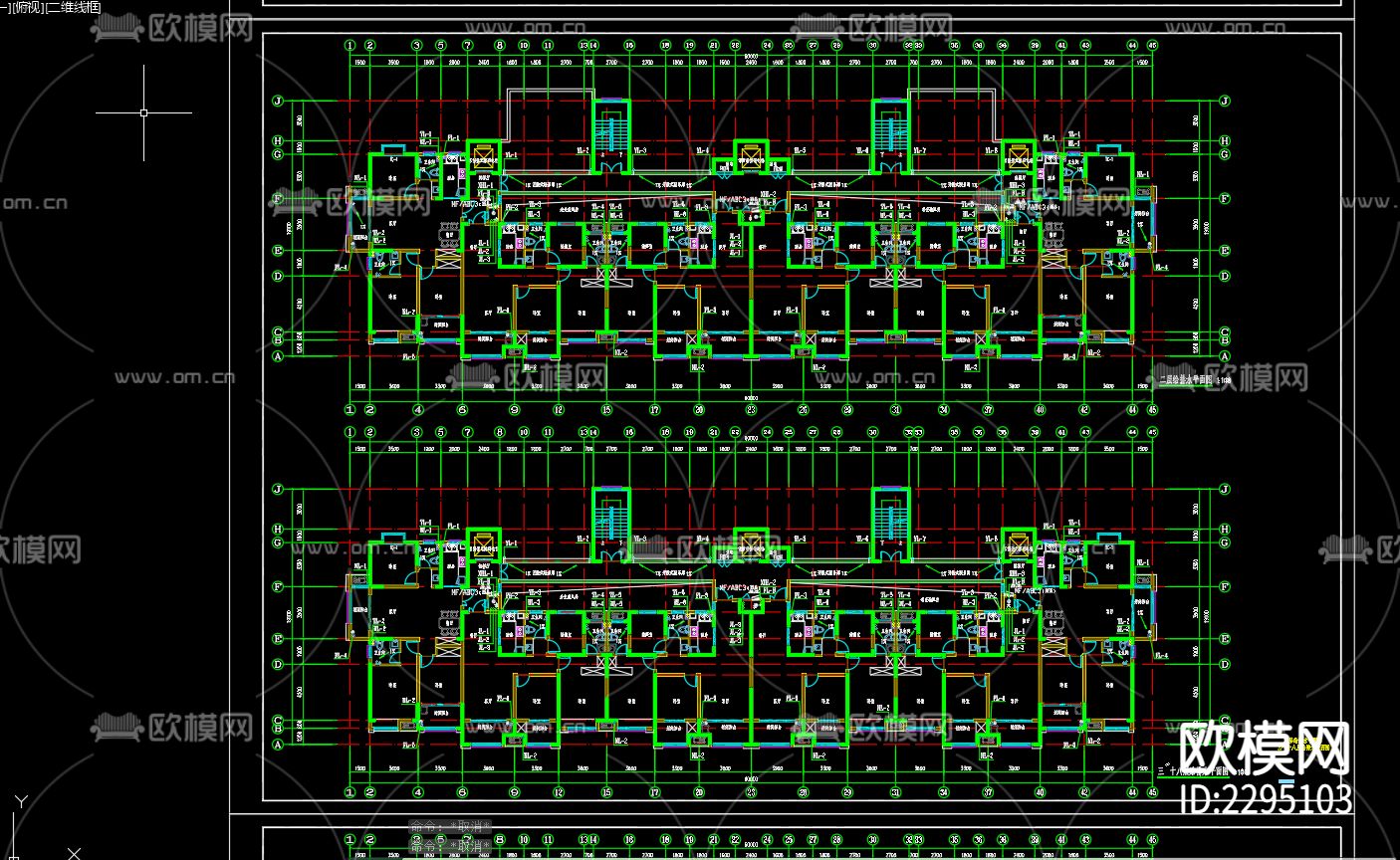 高庄花园二期工程6号楼给排水CAD施工图下载（渲染图4）