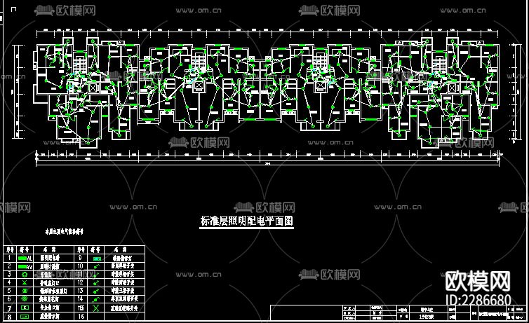 小区电气设计CAD施工图下载（渲染图7）