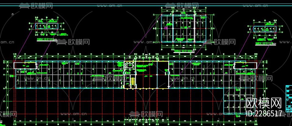廠房建筑cad施工圖下載(渲染圖2)