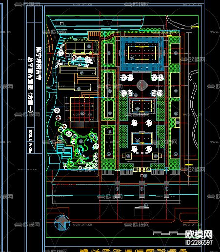 浮图寺总图CAD施工图下载（渲染图1）