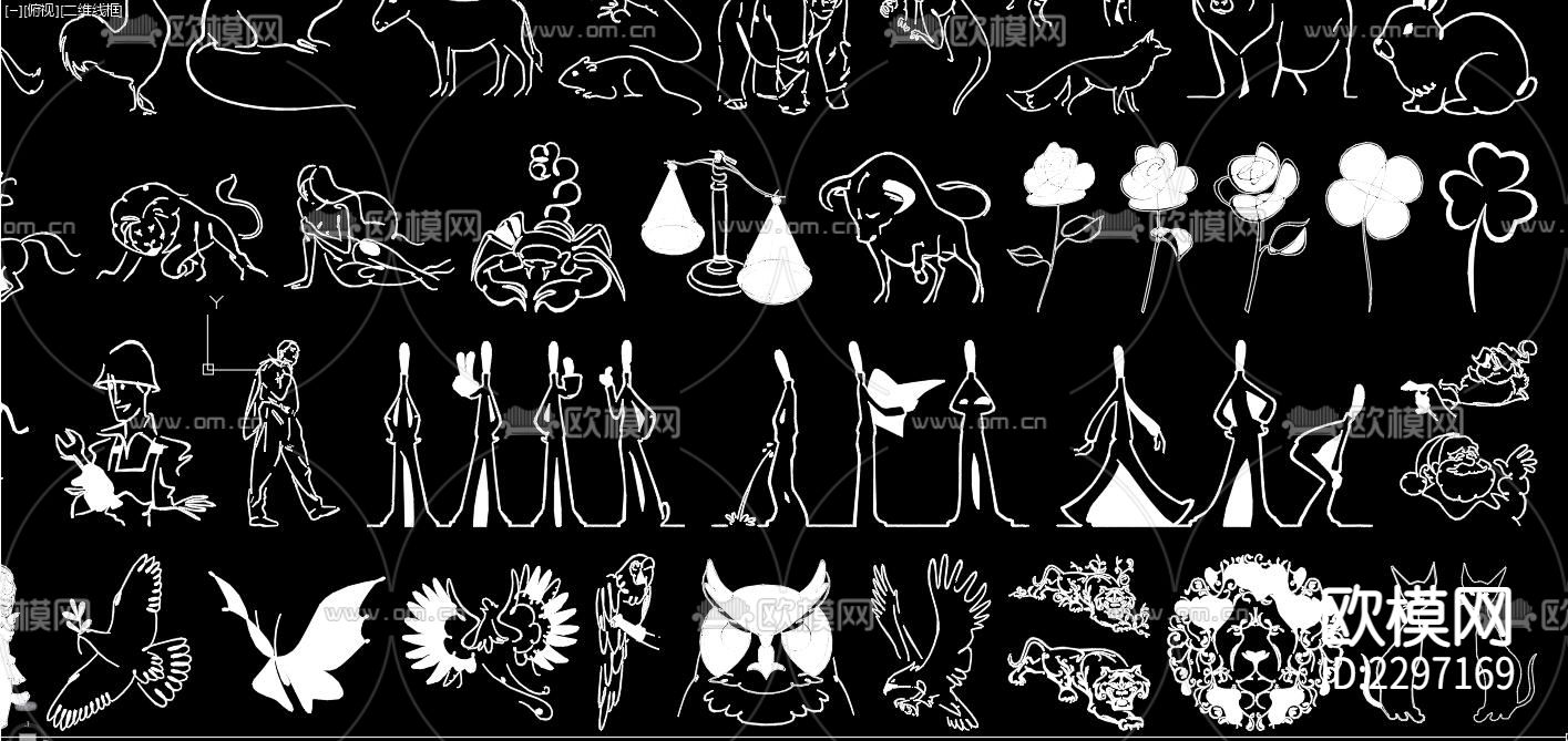 人物CAD图库下载（渲染图5）