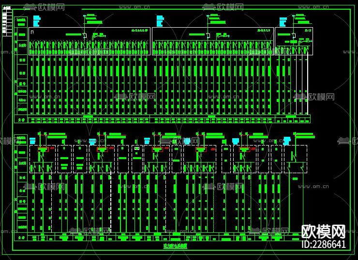 十二层公寓电气CAD施工图下载（渲染图4）