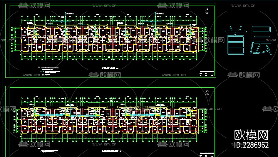 多层住宅强弱电cad施工图下载（渲染图4）