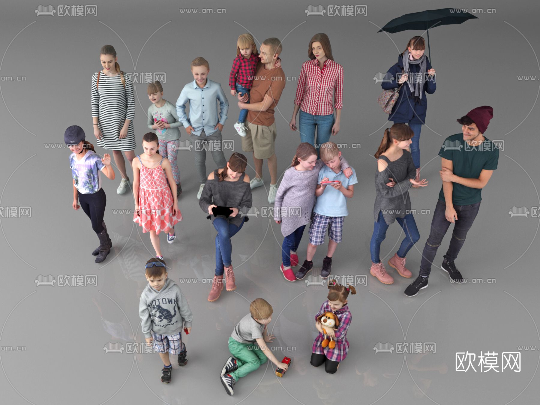 男性人物 女性人物3d模型下载