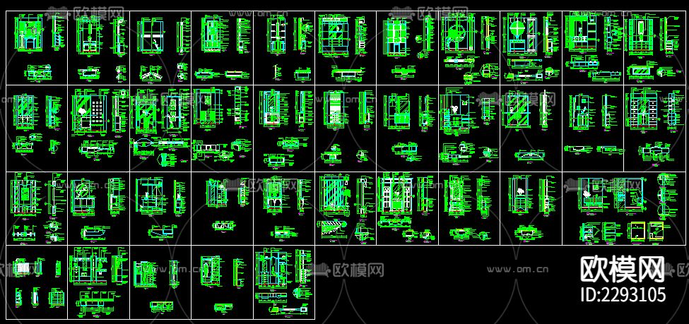 室内玄关装修CAD图库下载（渲染图1）