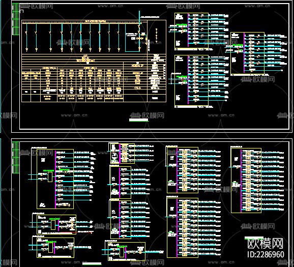 33层住宅电气cad施工图下载（渲染图7）