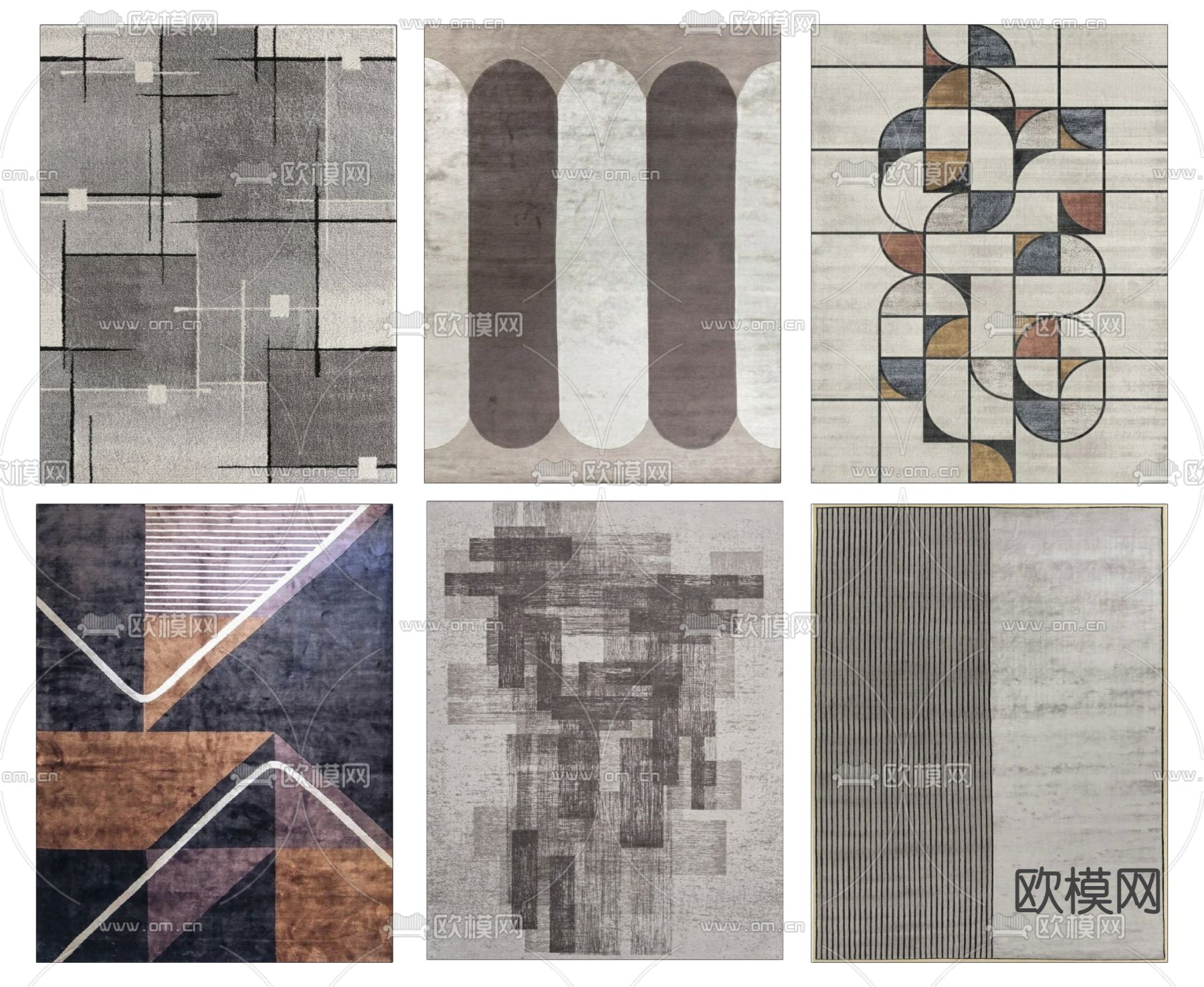 现代地毯su模型下载（渲染图2）